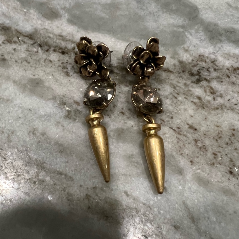 Stella & Dot Flower Drop Earrings